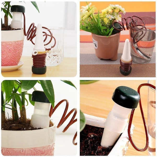 Automatiska keramiska växtbevattningsspikar - Set med 8 för bonsai, blommor och krukväxter