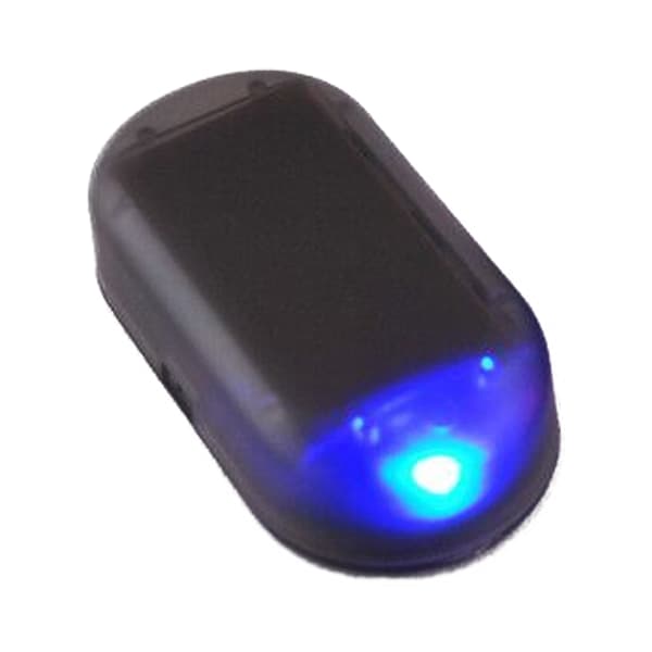 Bil Solenergi Simulert Dummy Alarm Advarsel Tyverisikring LED Blinkende Sikkerhetslys