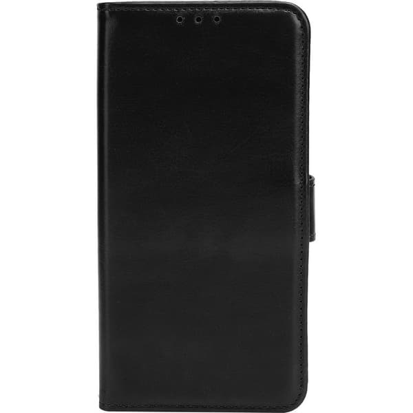 Samsung S21 FE läderfodral, fullt stötskydd med kortplats, svart