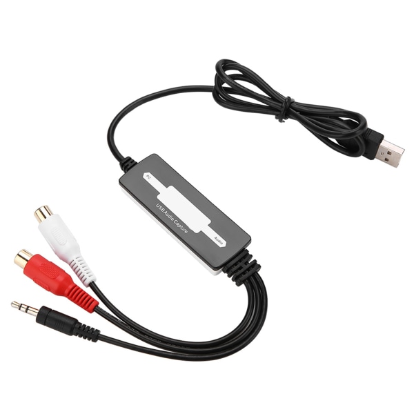 USB Audio Capture Recorder Card Konverterar skivspelares kassetter till MP3/WAV