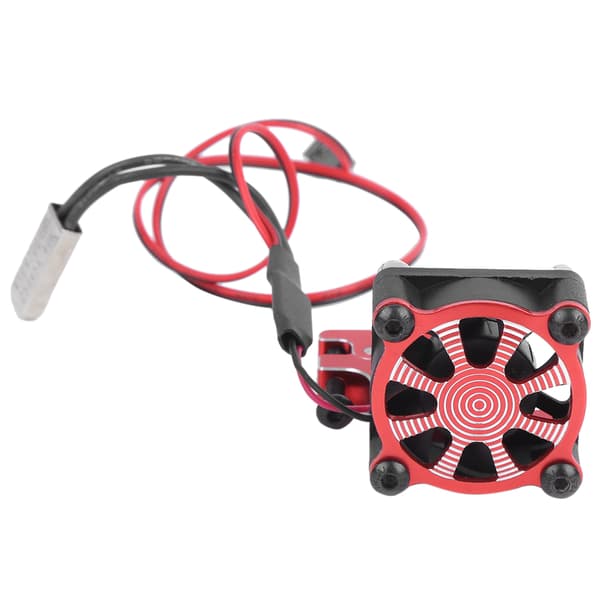 RC Modelbil Motor Køleventilator Varmespreder med Termisk Sensor til 540 550 3650 3660 Rød