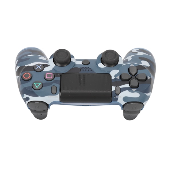 Spillkontroller Dual Vibration Sensitiv Trådløs Kontroller Gamepad for PS4 Slim Pro for PS5 Camouflage Blå
