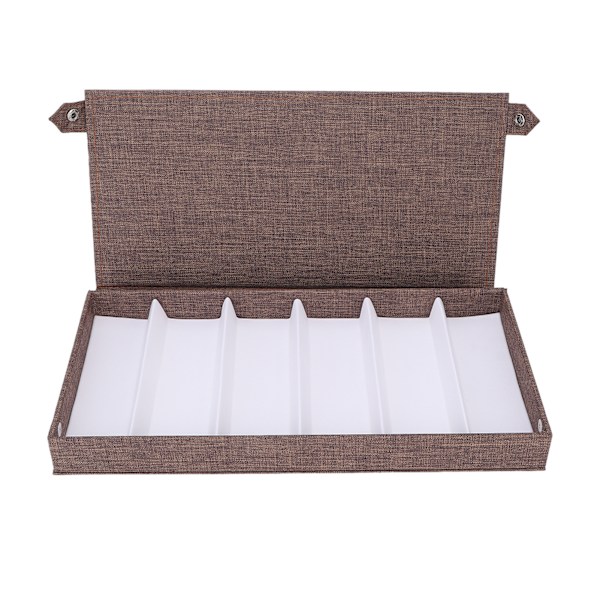 Eyeglasses Collector 6 Slots Multiple Eyeglass Opbevaringsetui Box Organizer til Kvinder Mænd Brug Kaffe