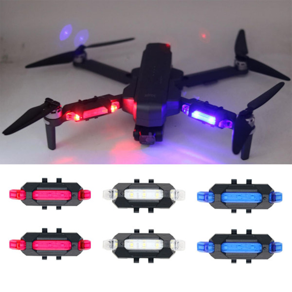 Drone Strobe Light - Oppladbar Universal LED-lys Kompatibel med Mavic Air 2 Mini 2 Mavic 2 Pro Drone