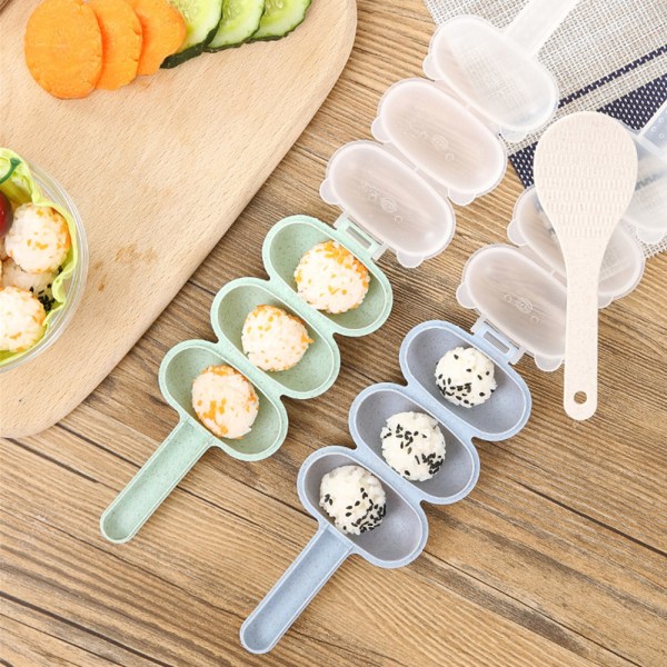 Riskugleform Sushibolde Makerform med ske Køkkenredskabssæt til baby(beige)