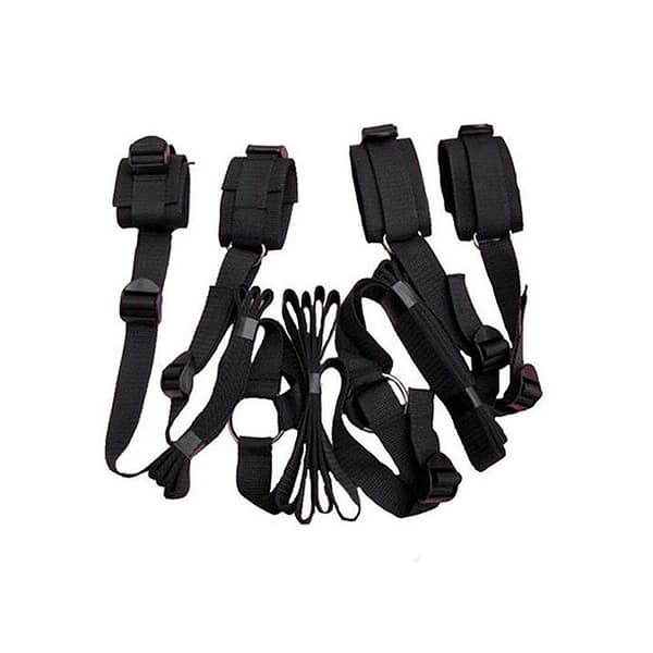 4 STK Justerbare Bindestropper Nylon Håndled Ankel Bondage Rem Sæt Senge Sove Remme