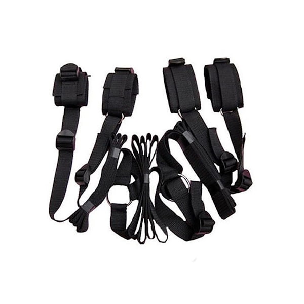 4 STK Justerbare Bindestropper Nylon Håndledd Ankel Bondage Stroppesett Seng Sove Stropper