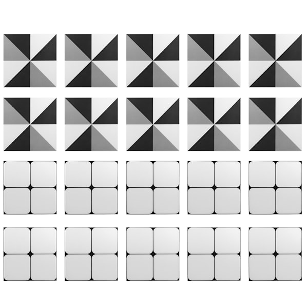 20 kpl/setti 10x10cm keittiö kylpyhuone vedenpitävä liukumaton laatta lattia seinätarra koriste