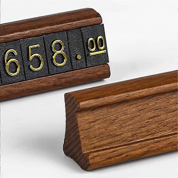 10 Set/Box Mini Trä Kombinerad Siffer Pris Kub Tag Smycken Justerbar Nummer Prissättningsetikett Skylt H