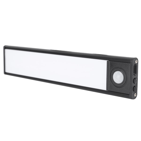 Bevegelsessensor skaplysstripe, ultratynn, oppladbar, intelligent LED-magnetlysstripe for vinskap, skoskap, 20 cm, svart