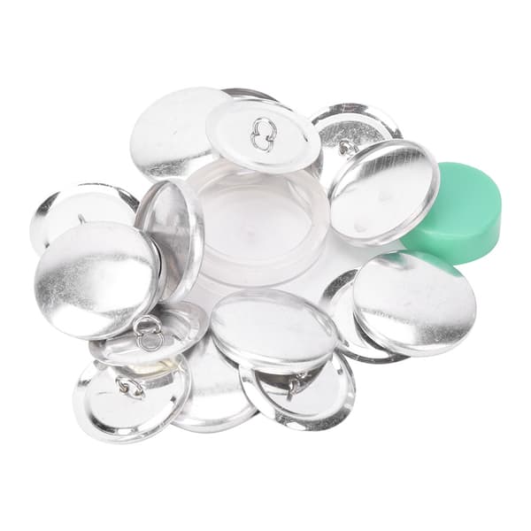 Stoffpose Dekk Knapper Kit Rund Knapp Base DIY Håndlaget Håndverk Spenne Verktøy 30MM