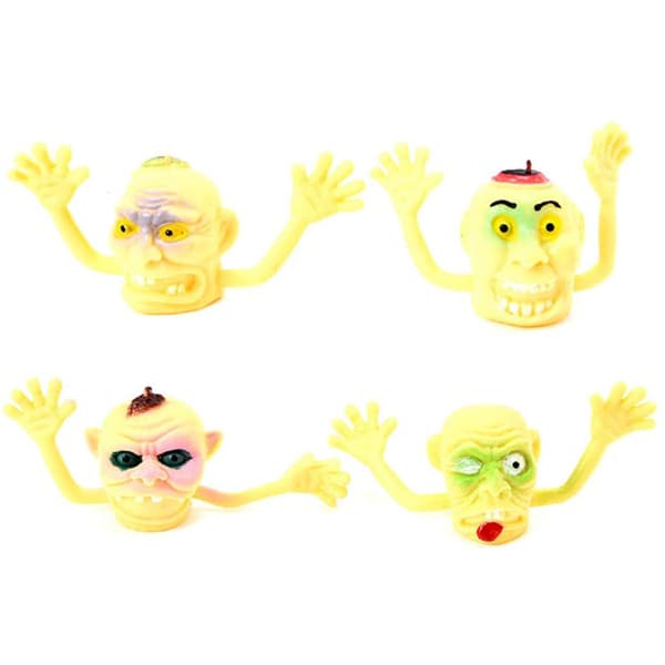 6 st Prank Monsters Mini Fingerdockor Barn Interaktiv Halloween Leksak Kul Lekaktivitet Present till Pojkar Flickor