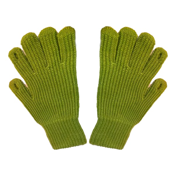 Talven Käsineet 2 Sormea Avoin Design Akryyli Fleece Yksivärinen Pitkä Talvi Neulokäsineet Ulko- Ja Sisäkäyttöön Vihreä