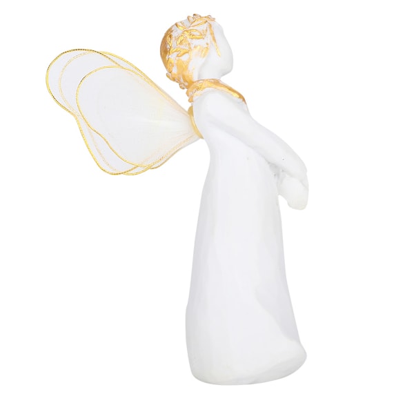Engel Figur Ornament Harpiks Skulptureret Stue Hjem Indretning Desktop Håndværk Gave