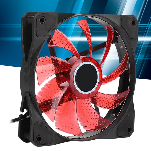CPU-køleradiator Ultra-Silence 4 messingvarmerørblæser 1366 til 775AMD1155 stationær computer (3-benet) (rød)