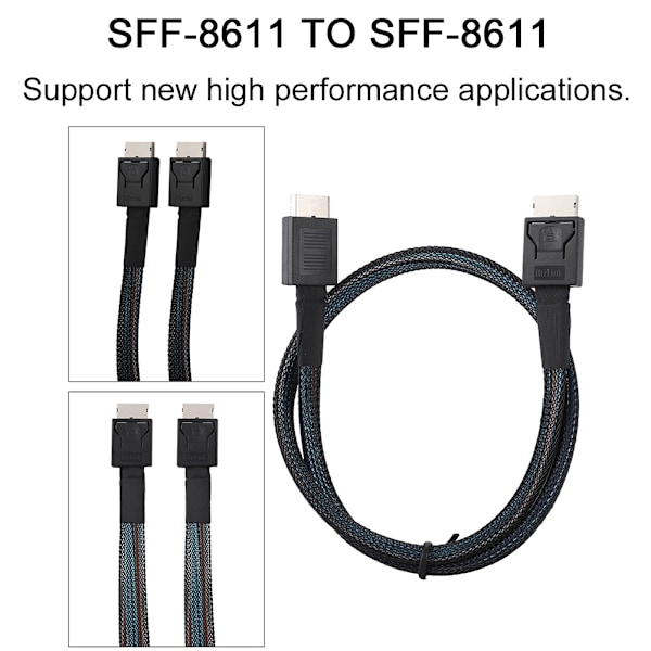 Cabledeconn SFF-8611 - SFF-8611 -palvelin, nopea HDD-datansiirtokaapeli, 0,5 m