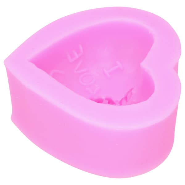DIY silikonform 3-dimensjonal hjerteformet roseblomst LOVE kake sjokolade såpe stearinlys