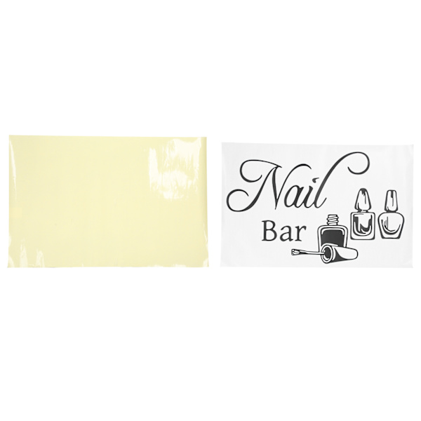Itsekiinnittyvä kynsisalongin seinäliikkeen ikkunatarra Nail Art Manikyyri koristetarra