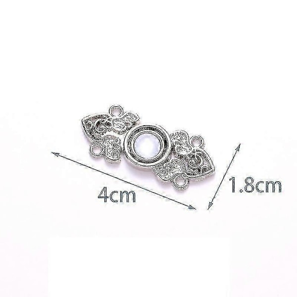 Återanvändbara Metallknappar Pärlknäppning Byxknapp Infällbar Knapp Sy-på Spännen För Jeans Perfekt Passform Minska Midjan Silver Hjärta 1st