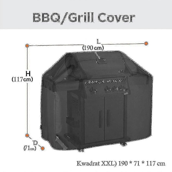 5 Storlekar Vattentätt Grillöverdrag Aespa
