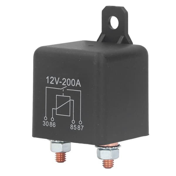 Startsolenoid DC 12V 200A Bilstartrelé Vanntett Messingspole med tilbehør