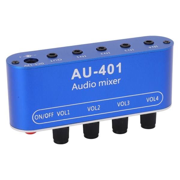 4 Indgang 1 Udgang Audio Mixer Stereo Mixing Board Hovedtelefonforstærker DC 5-12V 3,5 mm Jack