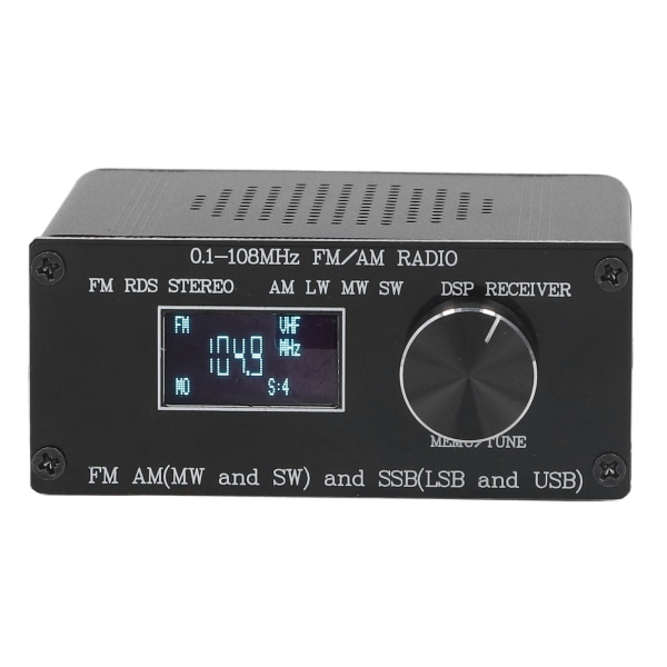 Full Band Radio Receiver FM AM SSB 0.96in Display SMA USB Charging Accessory Set Kit