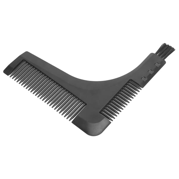 Män Skäggformningskam L-formad Mustasch Trimmer Guide Formare Skäggstylingverktyg (Svart)