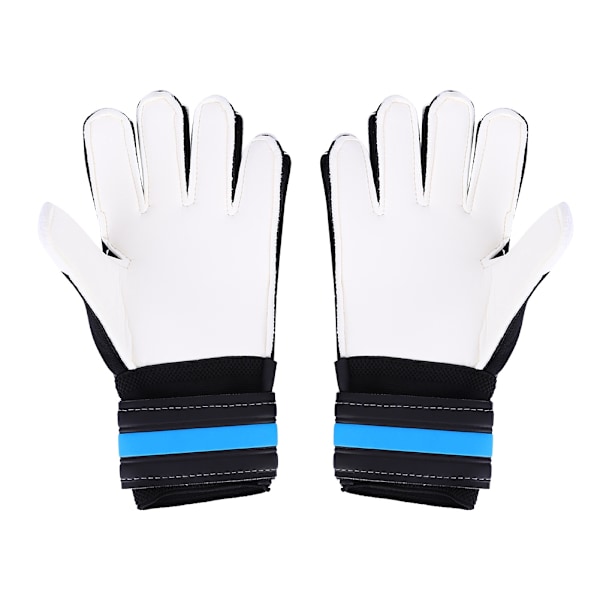 Et par specielle fortykkede latex blå voksne skridsikre fodboldmålmandshandsker til træning (blå #9)