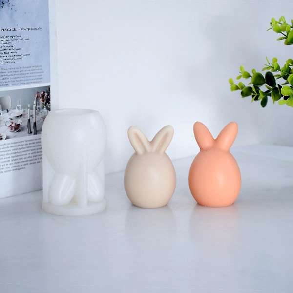 Silikoneform til stearinlys - Påskehare design (1 stk.)