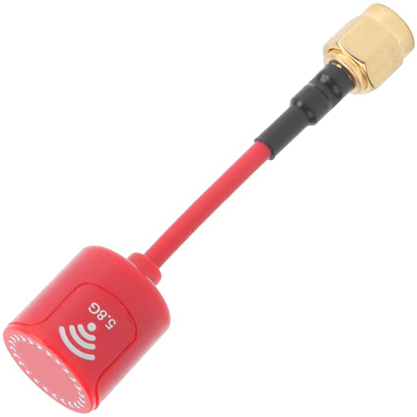 Professionel 5.8GHZ 2.8dbi Antenne Signalforstærkningsantenne Tilbehør til FPV Racing RC Drone Rød SMA