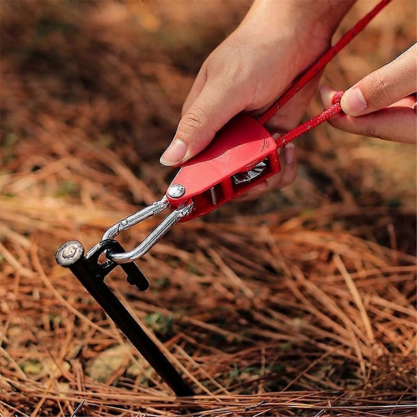 Grön 5-pack Bärbart Justerbart Fixerat Campingrep