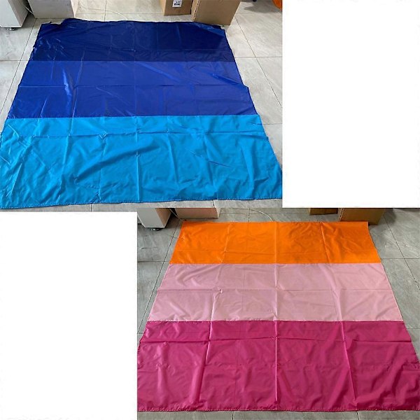 Ombre farve 2-pak Strandtæppe Sandfrit, Super Stort 200 x 210 cm, Sandtæt Vandtæt, Blødt Komfortabelt Robust Materiale