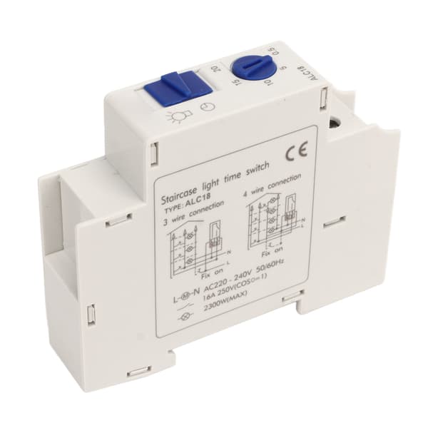 Tidsbryter effektbryter 0,5–20 min tidsstyring 220–240 V AC for lysapparater