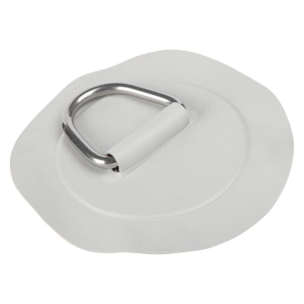 6in D-ring Pad Patch PVC Rustfritt Stål for Oppblåsbar Båt Flåte Kajakk Kano Surfebrett