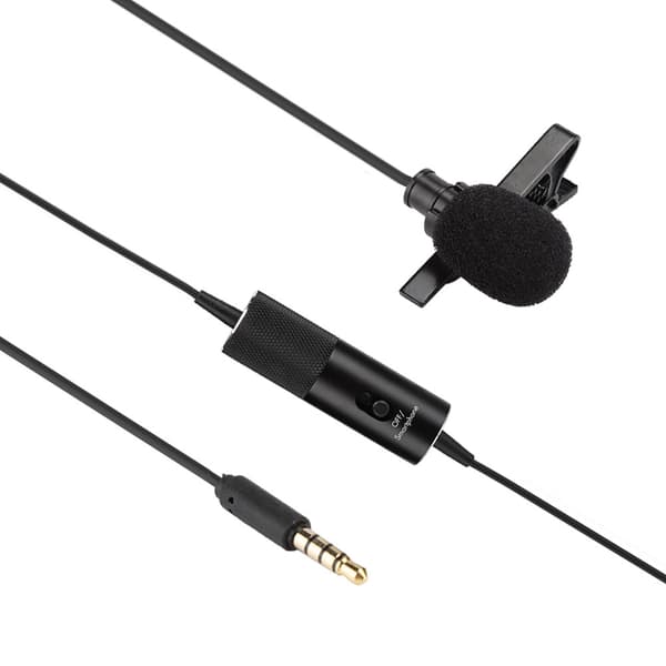 Universell kablet krageklips kondensatormikrofon Mini Studio Audio Mic for telefonkamera bærbar PC
