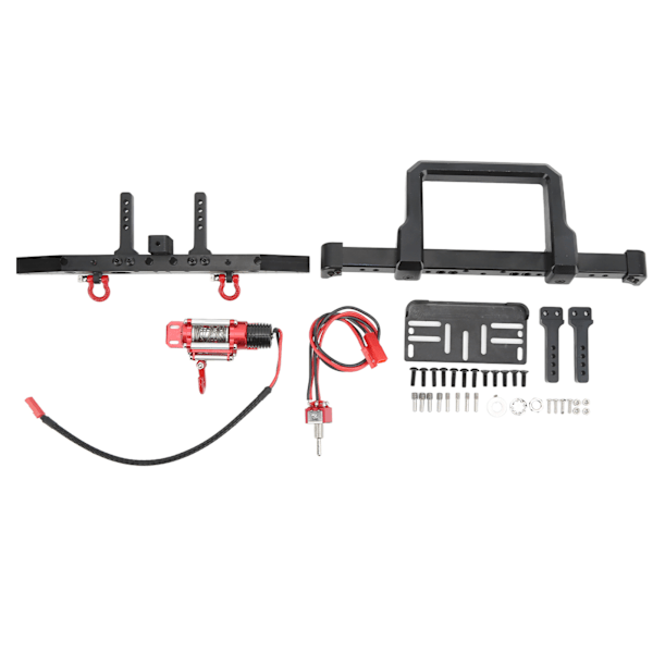 Aluminiumlegering främre och bakre stötfångare med vinsch för Traxxas 1/10 RC bil uppgraderingsdel