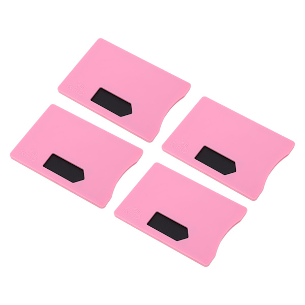 10 STK RFID-blockerande korthållare Stöldskydd Ultratunt RFID-identitetskortskydd för män Kvinnor Rosa
