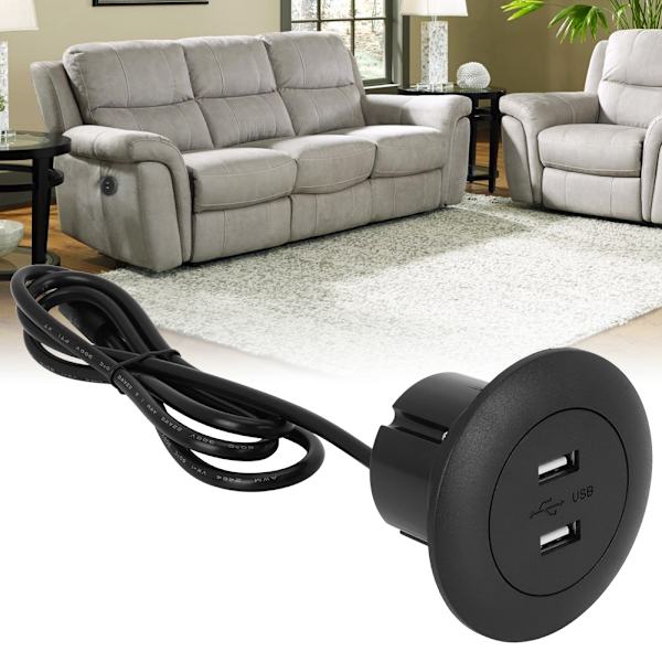 Strømstik Dobbelt USB-telefonopladningsport til Power Recliner-stol elektrisk sofa