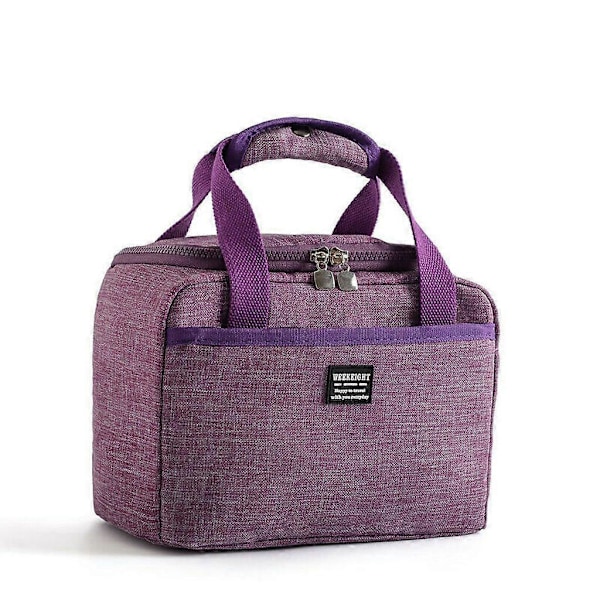 Pieni kylmälaukku Thermo Double Picnic Camping Mini Lounaslaukut Eristetyt Laukut Violetti