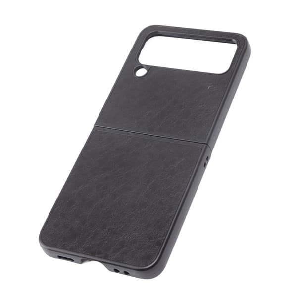 Vikbart telefonfodral PU-läder skyddande skal mjukt foder för Samsung Galaxy Z FLIP 4 Svart