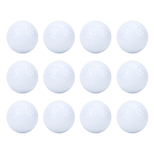 12ST PU Golfövningsboll Tvålagers Svart Vit Inomhusträning Putter Assist Tillbehör