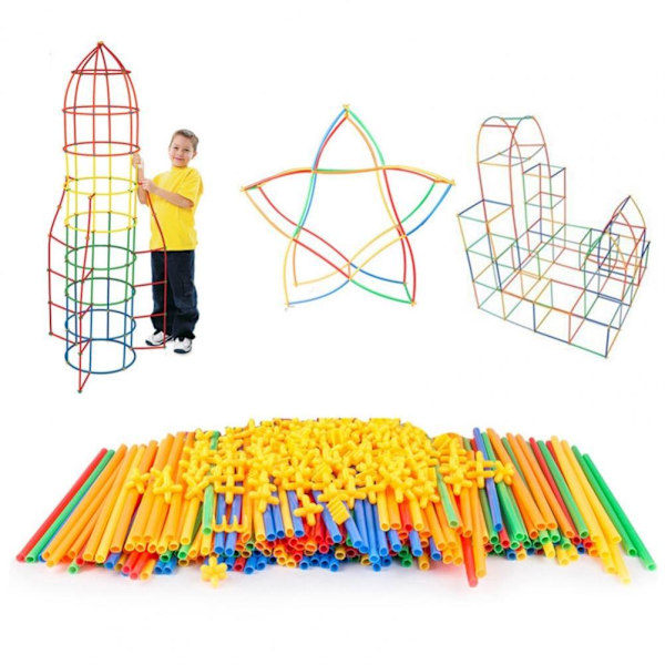 Bygg Fort Konstruktionsset DIY Konstruktionsleksak Bygg Lärleksak Set Present till Pojkar och Flickor