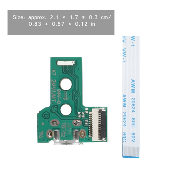 USB-opladningspladeport-stikoplader JDS-030 til PS4-controller fladkabel