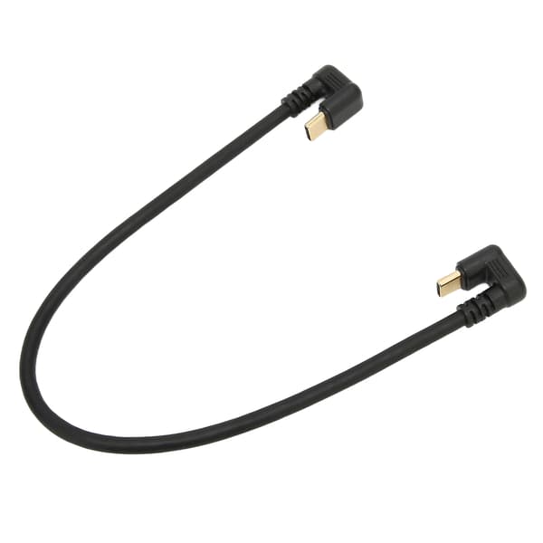 Dataförlängningskabel 10 Gbps Guldpläterad Snabb Vinklad Hane till Hane USB 3.1 Typ C-kabel 11,8 tum