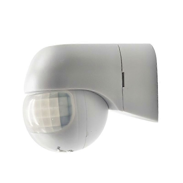 Sensor Utomhus IP44, Väggmonterad, Infraröd Rörelsesensor, LED-lämplig, Räckvidd max. 12m/180°, vridbar, max. 800/400W, vit