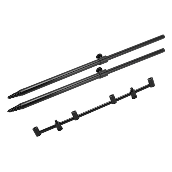 Fiskestangbrakett 2 seksjoner teleskopisk aluminiumslegering fiskestangstøtte med universell tråd for utendørs fiske2x31cm bakke