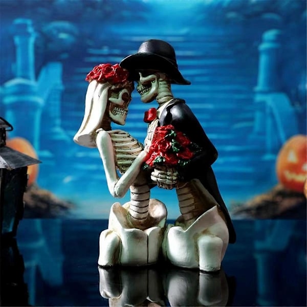 Resin Skjelett Figur Halloween Dekorasjon