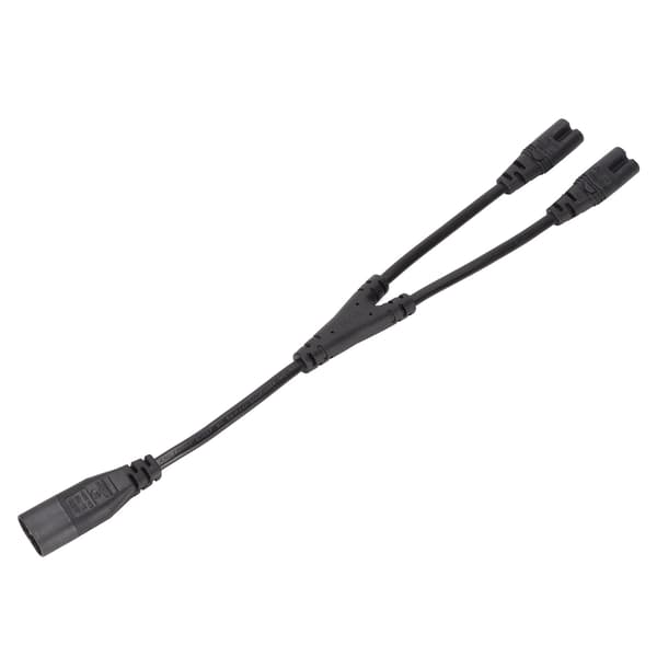 IEC320 C8 til Dobbelt IEC320 C7 Strømkabler Y Split Han til Dobbelt Hun 1 ind 2 ud AC Strømkabel 0,3 m/0,98 ft
