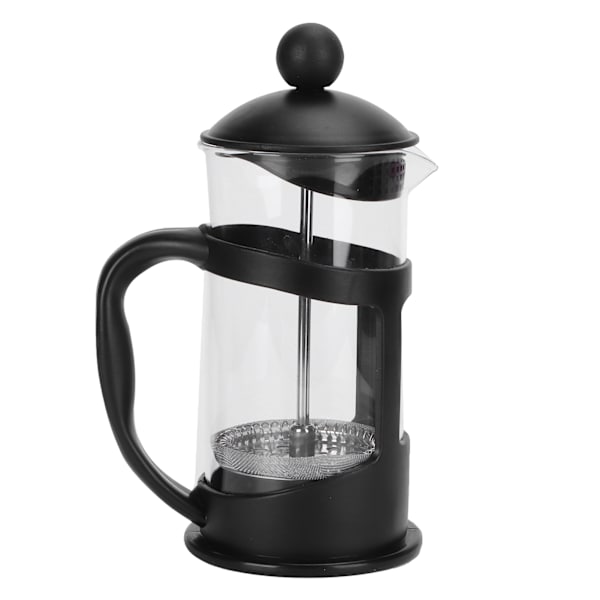 Kaffe- och tekanna i borosilikatglas med hög temperaturbeständighet, 350 ml, svart